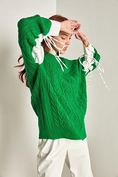 Y-London Sweater - Green - Oversize