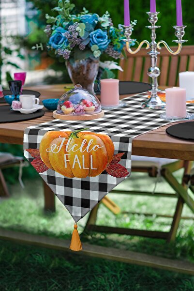 Realhomes Dovleac Hello Fall Scris Design Special Decorativ cu ciucuri Chenil...