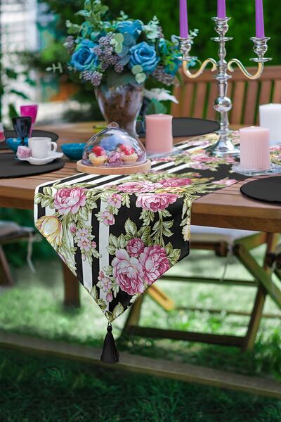 Realhomes زهرة ملونة تحت عنوان الطباعة الرقمية تصميم خاص معنقدة الشنيل مثلث عداء