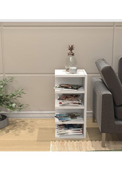 Genel Markalar Mini Köşe Çok Amaçlı Dekoratif 4 Bölmeli Kitaplık