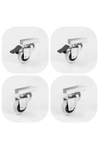 Hts317-318 Wheel 18mm U Fitting Coffee Table Table Office Furniture Wheel 2 Pieces With Brake 2 Pieces Without Brake Set of 4