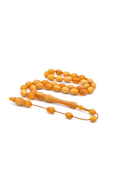 Murty99 Masterpiece Cută de orz maro deschis Pulbere Presă Chihlimbar Tesbih ...