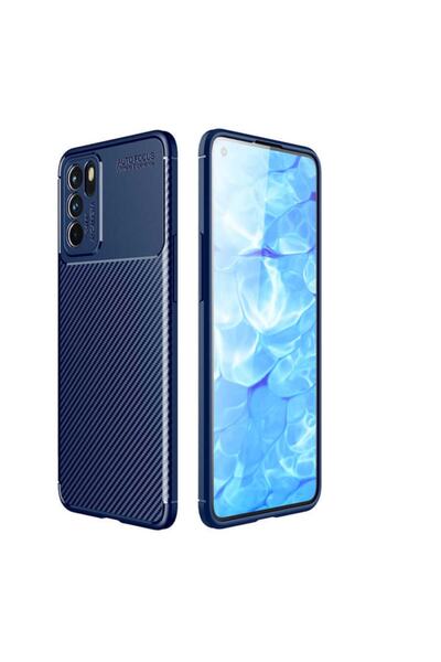 Nezih Case Oppo Reno 6 4g Uyumlu Kamera Korumalı (CARBON TASARIM) Silikon Kıl...