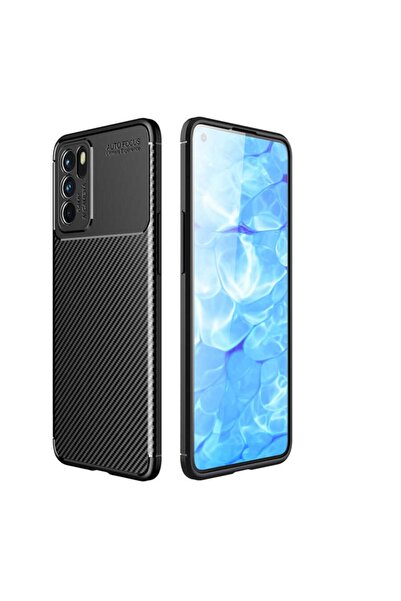 Nezih Case Oppo Reno 6 4g Uyumlu Kamera Korumalı (CARBON TASARIM) Silikon Kıl...