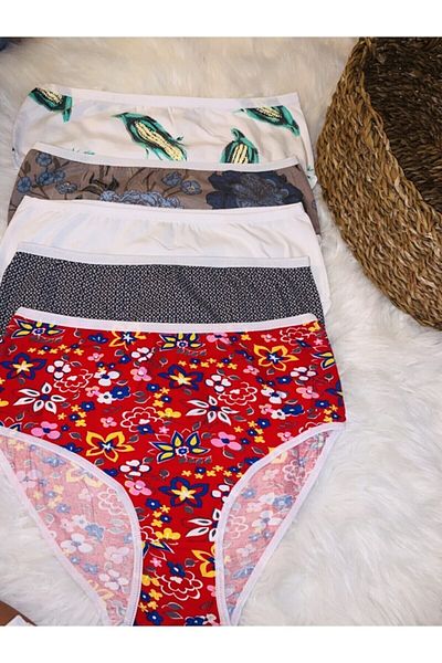 EBRULİ BUTİK06 5-Piece Women's Panties, Size 42/44 Compatible
