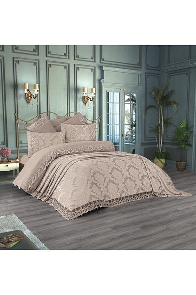 Çeyiz Bahçesi Ivy 9 Piece Dowry Bridal Set Cappuccino