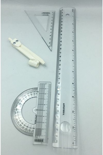 Yıldızlar Transparent Jambed Drawing Set Ruler Set Code 19