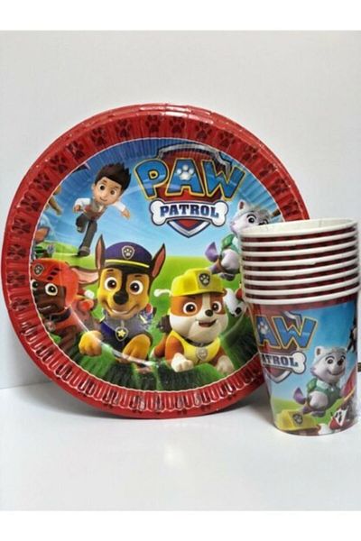 Happyland Paw Petrol - Set of 8 Plates and Glasses