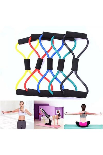 pekial Exercise Sports Pilates Soft Sponge Handle Body Building And Shaping Green Resistance Rubber