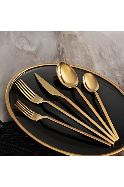 DMR LİFE Diamond Gold 6 Pieces Dinner Forks