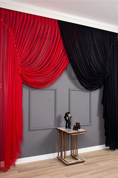 perdealemi Double Color Sports Patterned Double-breasted Curtain, 450x270, Kravuze, 1/4