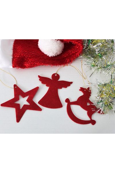 Mini Tasarım Atölyem Triple Christmas Tree Ornament