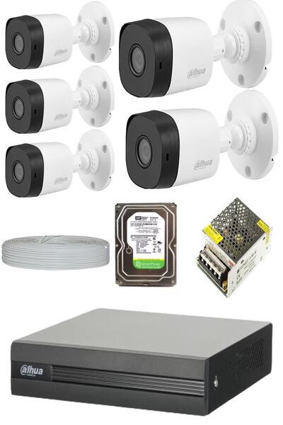 DAHUA 5 Kameralı 1080p Güvenlik Kamera Seti