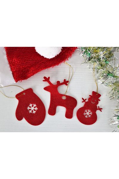 Mini Tasarım Atölyem Triple Christmas Tree Ornament