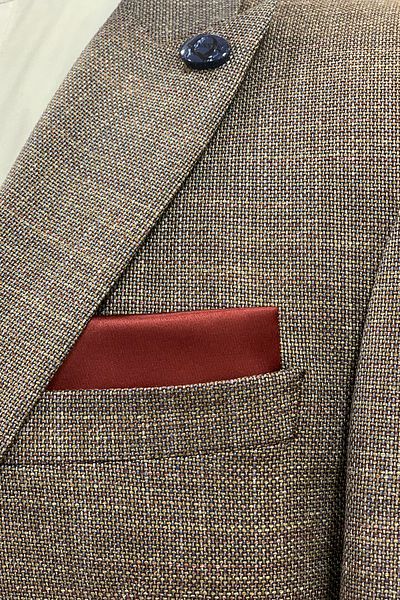 Quesste Accessory Claret Red Men's Handkerchief - Ready Folded Pocket Collar