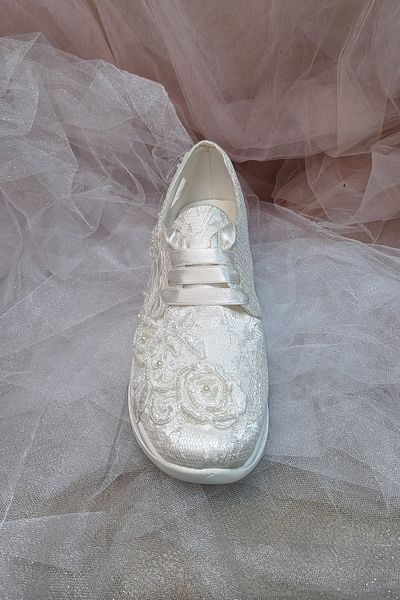 Berush Bride Seria 801 Pantofi de mireasă din dantelă franceză cu toc pană