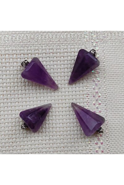 ByKolyeucum Doğal Ametist Taşı Kolye - Klckl0169