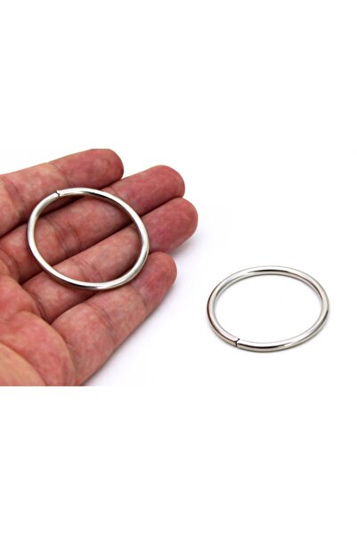 yfhobi 4 Adet - 41 Mm Nikel Kaplama, Yuvarlak Açık Halka, Çanta Halkası, Meta...