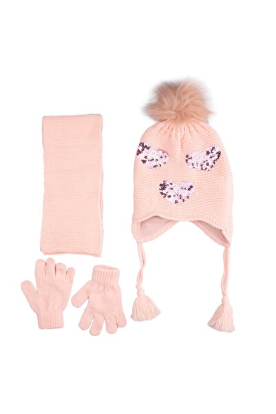 Kitti 1 4 Years Old Girl's Scarf Beanie Gloves Set