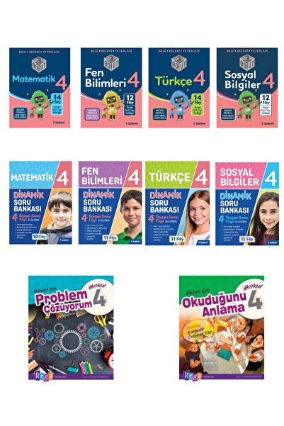 Tudem Yayınları Tudem 4.sınıf 3 Boyut-dinamik Matematik+fen+türkçe+sosyal+pro...
