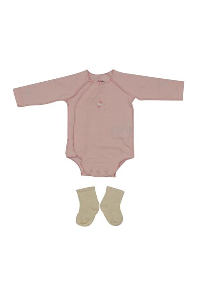 İDİL BABY Idil Baby 13589 Prematüre Zıbın Body Pembe