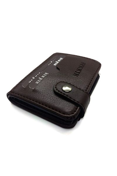 MKM Men's Brown Card Holder and Wallet