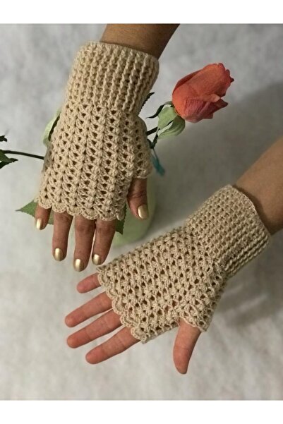 YOS TREND Krem Renk Kadın Eldiven