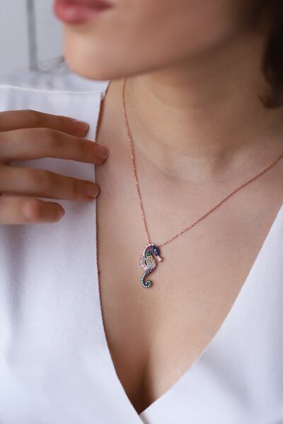 Soprano Silver Denizatı Kolye Renkli 925 Ayar Gümüş