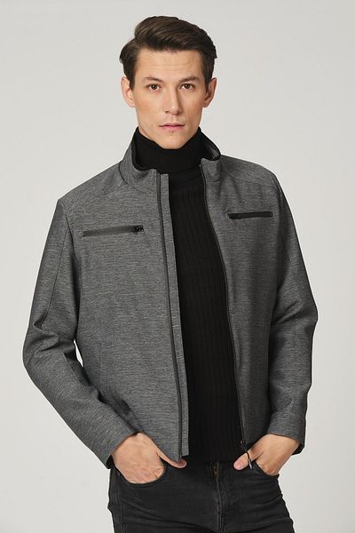 ALEXANDERGARDI Мъжко палто с цип и яка стойка e20-71001