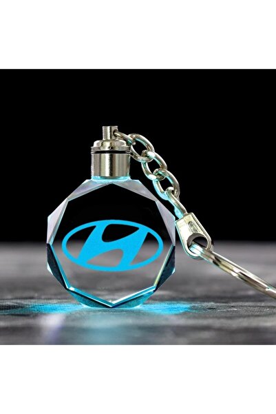 Be Hediyelik مفتاح سيارة LED بشعار Hyundai - سلسلة مفاتيح Hyundai