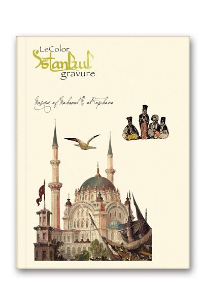 Le Color Istanbul Engraving Mini Journal Striped Tophane