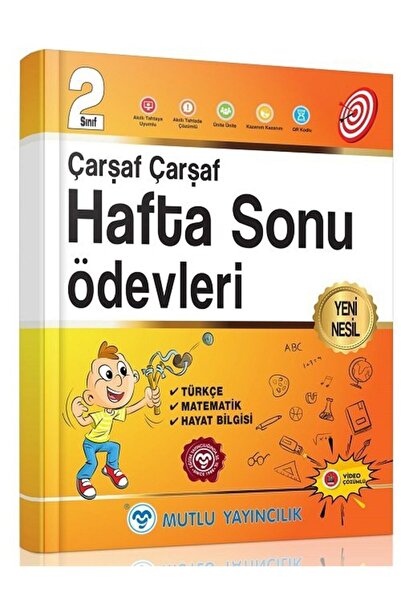 Mutlu Yayıncılık 2. Sınıf Çarşaf Çarşaf Hafta Sonu Ödevleri Video Çözümlü / M...