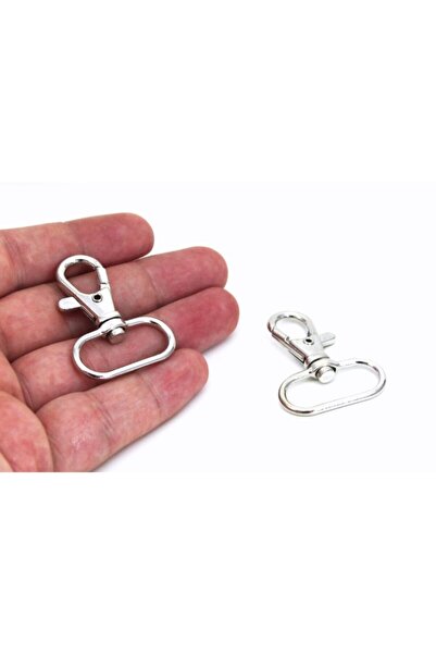 yfhobi 2 Adet - Alt Iç Ölçüsü: 25 Mm, Nikel Kaplama Kapalı Kanca, Çanta Kanca...