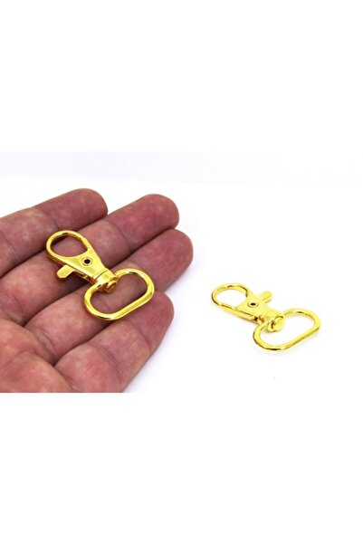 yfhobi 2 Adet - Alt Iç Ölçüsü: 20 Mm, Sarı Kaplama Kapalı Kanca, Çanta Kancas...