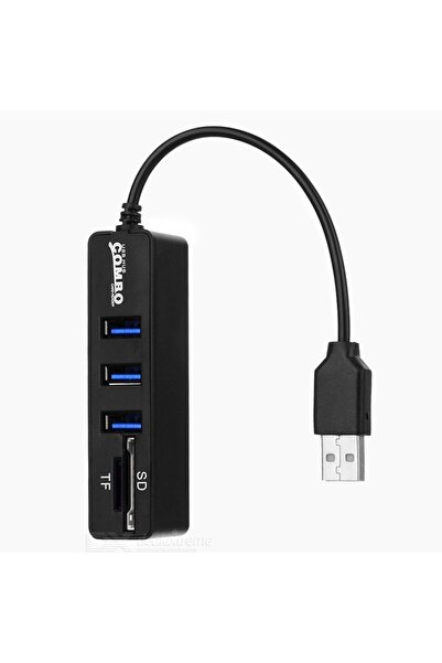 Triline Combo 3 Port Usb2.0  Hub Tf Sd Kart Okuyucu