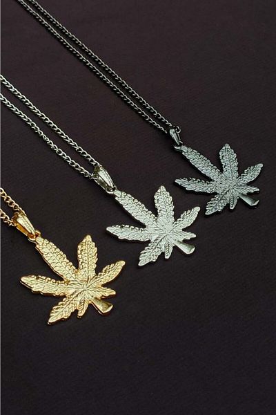 The Collection Set of 3 5 Leaf Men's Necklaces