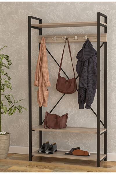 Wood House - Akşın Vestiyer Portmanto - Beyaz