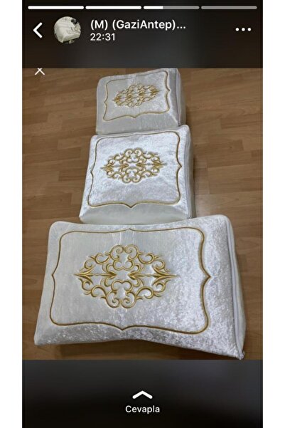 Gardenya Kadife Nakışlı Çeyizlik 3 Lu Hurc