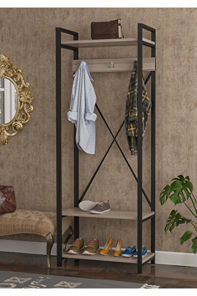 Wood House - Duru Vestiyer Portmanto - Ceviz