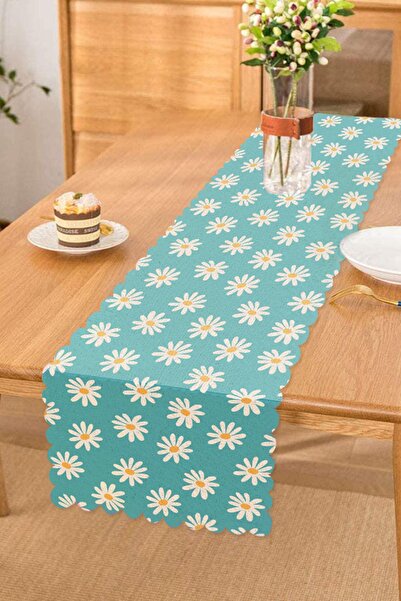 Realhomes عداء حديث مطبوع رقميًا بخلفية زرقاء مع رسم ديزي