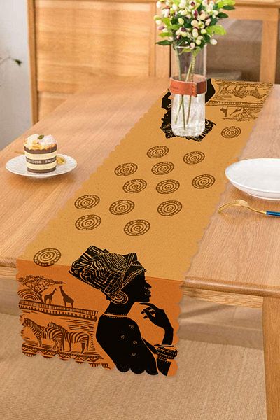 Realhomes African Ethnic Design Ψηφιακό Εκτυπωμένο Διακοσμητικό Ειδικού Σχεδιασμού Runner