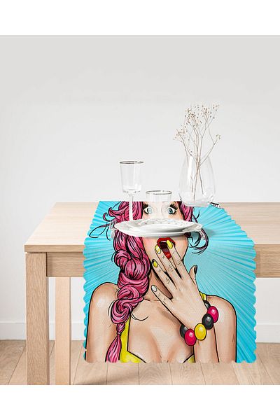 Realhomes Pop Art Pattern Digital Printed Decorative Runner