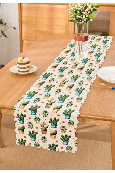 Realhomes Alergăr modern decorativ cu cactusi drăguți în design cu ghivece