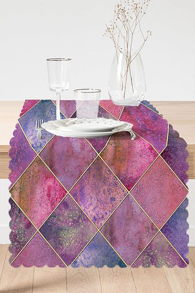 Realhomes Geometric Powder Colors Μοντέρνα Σχεδιασμένη Διακοσμητική Ειδική Σχεδίαση Runner