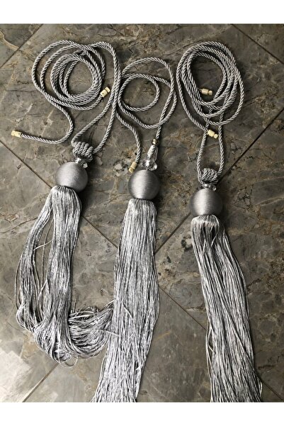 lovelyhome35 2 Adet Kuruvaze Açık Gri Perde Tavan Toplama Aparatı +sarkıt