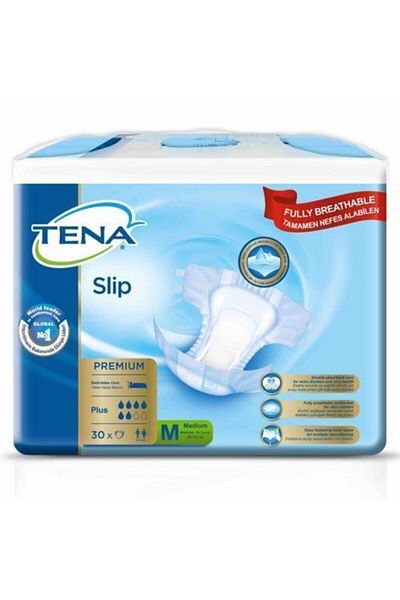 TENA Slip 6 Drops Proskin Medium Size Medium Waistband Patient Diapers 1 Pack of 30