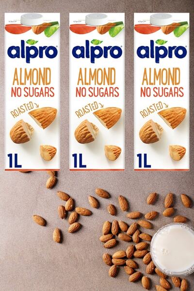 Alpro Şekersiz Badem Sütü 3x1lt