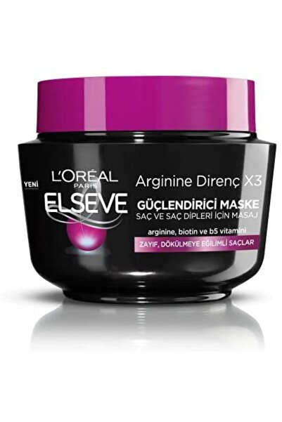 ELSEVE L'oréal Paris Arginine Direnç X3 Dökülme Karşıtı Maske, 300 Ml