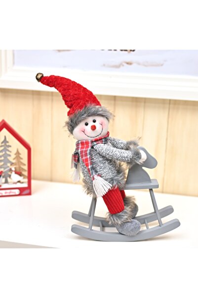 Karaca Home New Year Yeni Yıl Snowman Dekoratif Obje Kırmızı
