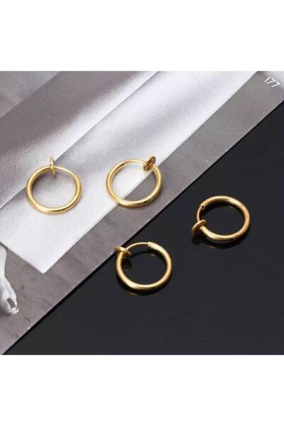 Jaida Moda 316l Burun Kulak Dudak Tüm Bölgelere Uyumlu 4 Adet Çelik Deliksiz Fake Piercing